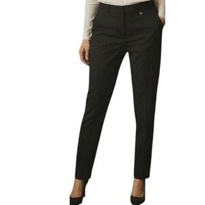 TORY BURCH Black Wool Tailored Pant Trouser Women Size 2 Luxury Preppy $660
